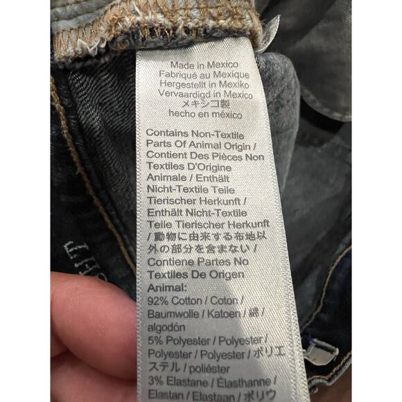 Madewell Mens Blue Dark Wash Straight Denim Jeans Size 33x32 - Picture 7 of 12